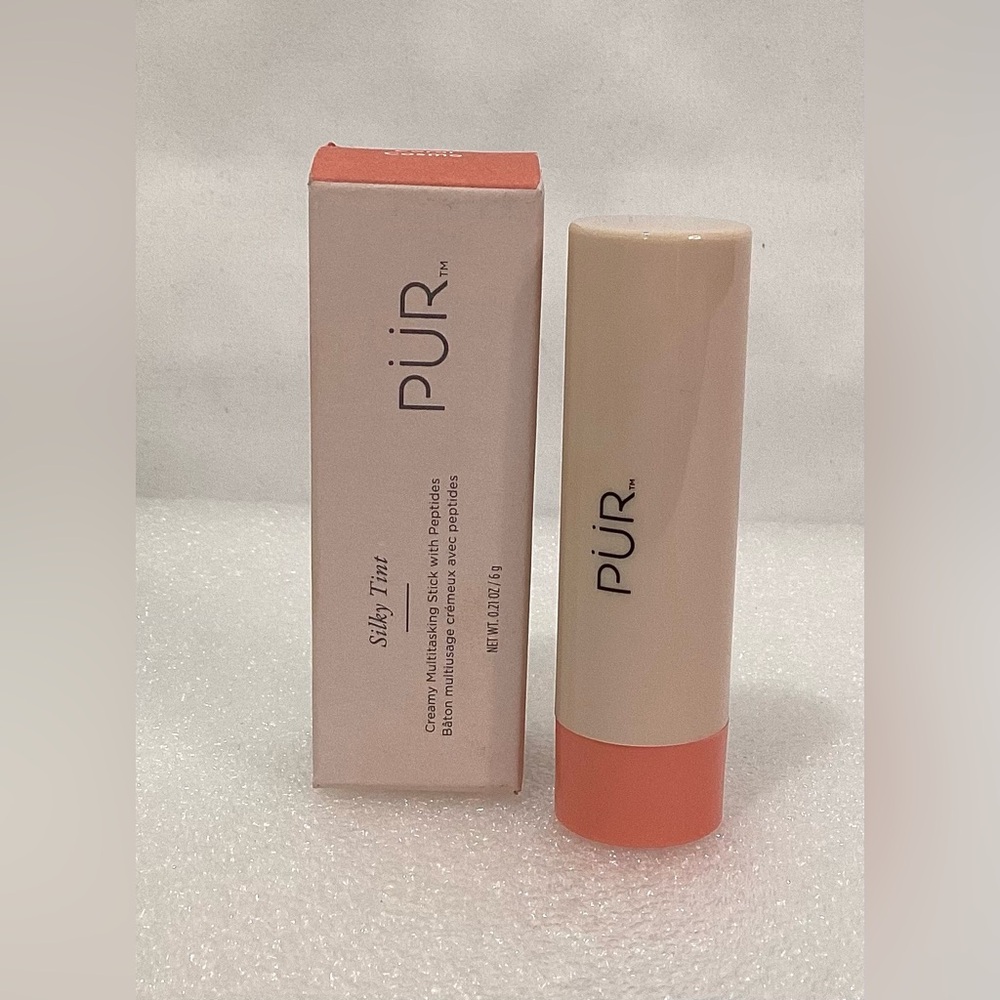 Silky Tint PUR Creamy Multitasking Stick with Peptides Coral Cosmo 0.21oz/ 6g